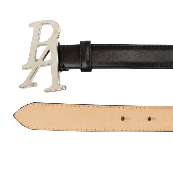 NEW PALM ANGELS Hunter Black \'PA Logo\' Buckle Belt Size OS $320 main image 4
